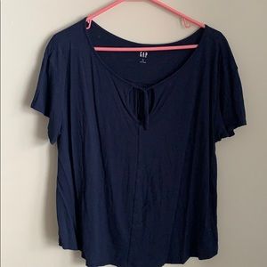 Gap Lux front tie tee